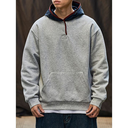 コントラストフード パーカー　M10545