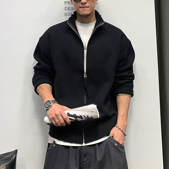 バックロゴ ジップアップカーディガン　M10533