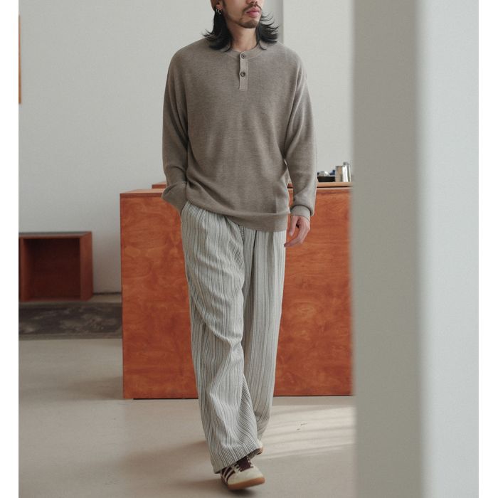 ストライプ柄 ワイドパンツ　M10423