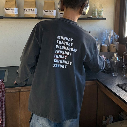 アクセントロゴ 長袖Tシャツ　M10478