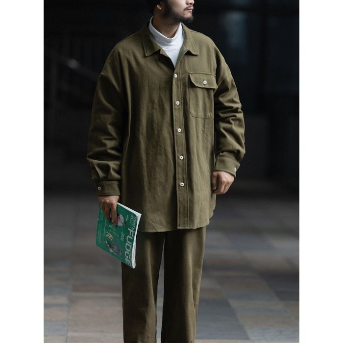 ステッチポケット 長袖シャツ　M10375