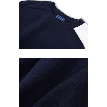 アシンメトリーカラーブロック ニット　M10528