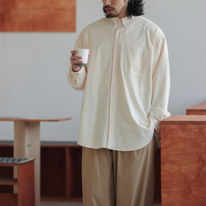 同色ストライプ 長袖シャツ　M10335