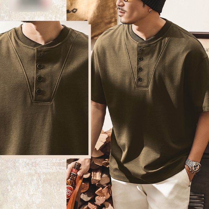 ヘンリーネック Tシャツ　M10743