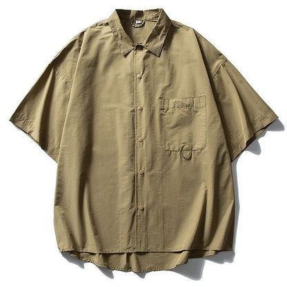 ループデザイン オーバーサイズ 半袖シャツ　M10747