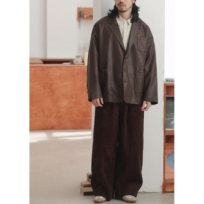 フェイクレザー ジャケット M10385