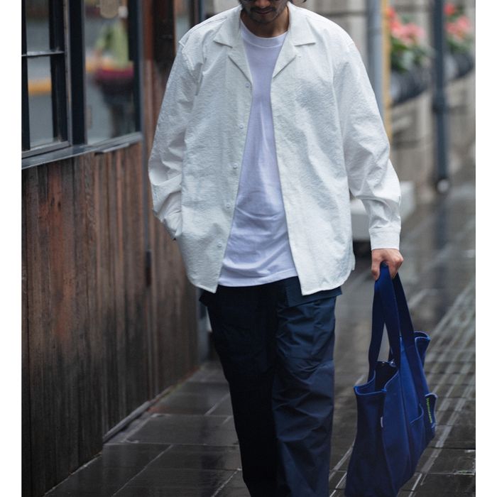 オープンカラー 長袖シャツ　M10371