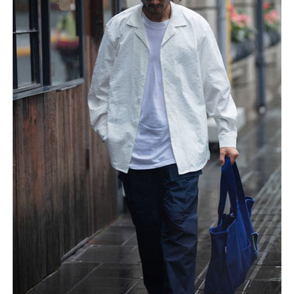 オープンカラー 長袖シャツ　M10371