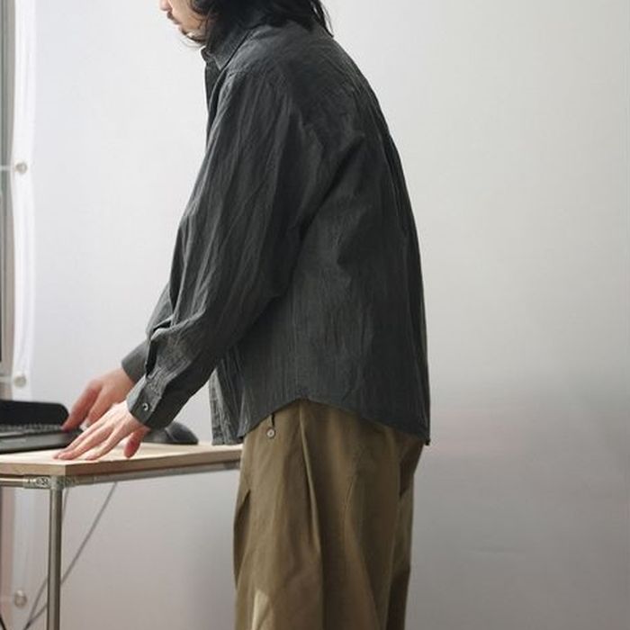 シワ加工 ワッシャー ルーズシャツ M10430