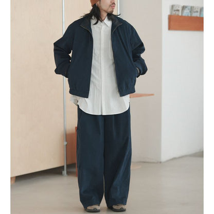 PUカラー フルジップ ブルゾン　M10381