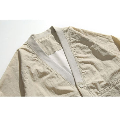 Vネック ノーカラー ジャケット M10471