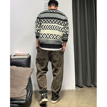 ジオメトリックパターン ニット　M10526