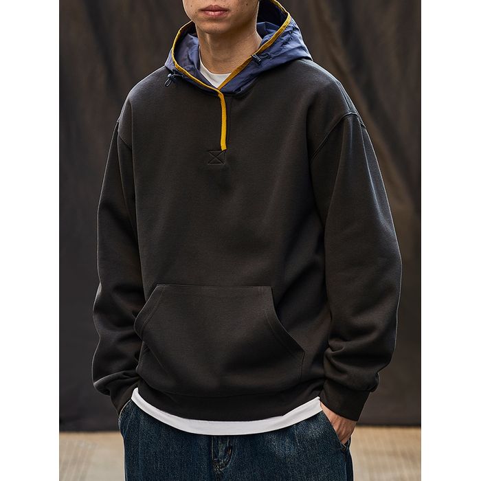 コントラストフード パーカー　M10545