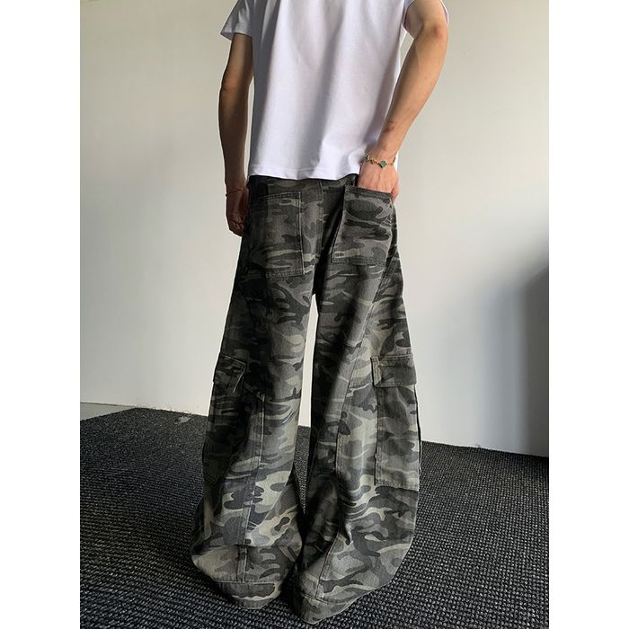 カモフラージュ柄 カーゴパンツ M10488