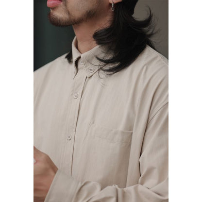 同色ストライプ 長袖シャツ　M10335