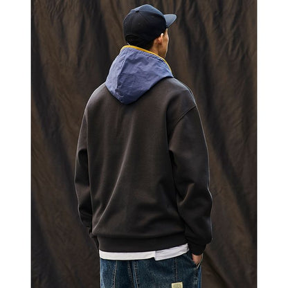 コントラストフード パーカー　M10545