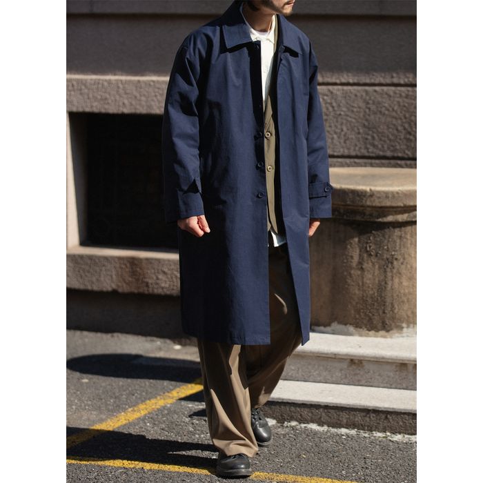 ロング丈ステンカラーコート　M10365