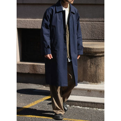 ロング丈ステンカラーコート　M10365