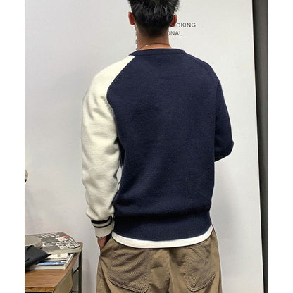 アシンメトリーカラーブロック ニット　M10528