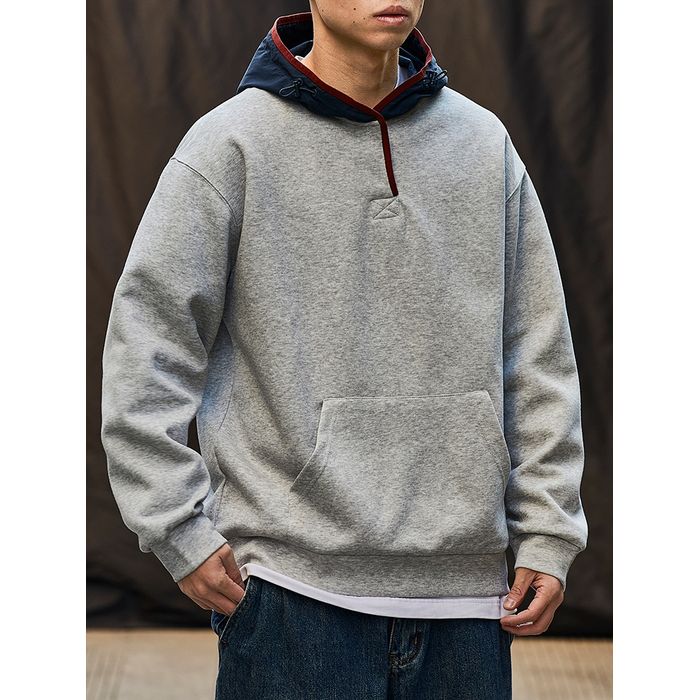 コントラストフード パーカー　M10545