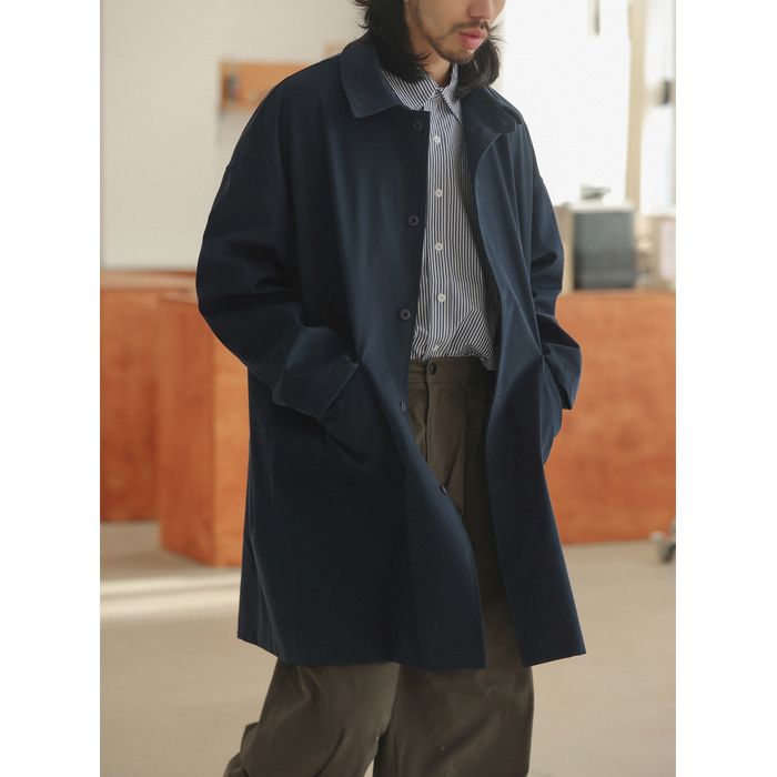 ミディアム丈ステンカラーコート　M10337