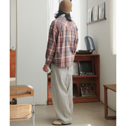 ストライプ柄 ワイドパンツ　M10423