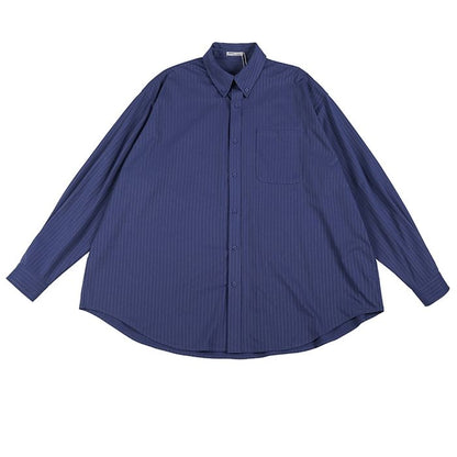 同色ストライプ 長袖シャツ　M10335