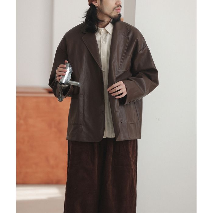 フェイクレザー ジャケット M10385