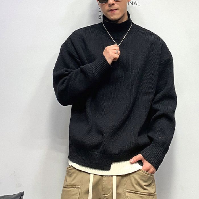 レイヤードデザイン タートルネックニット　M10532