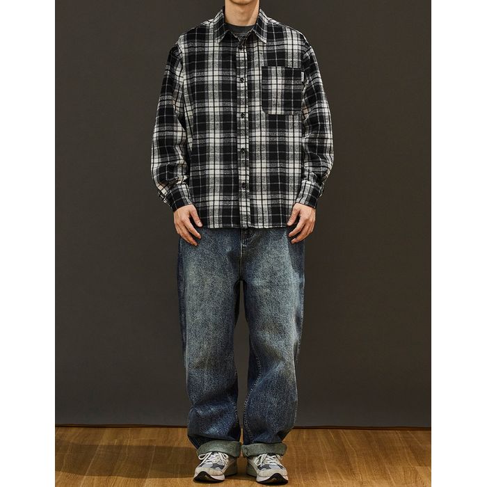 チェック柄シャツ M10597