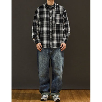 チェック柄シャツ M10597