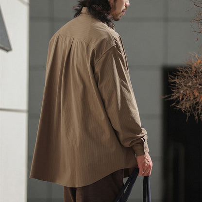 同色ストライプ 長袖シャツ　M10335