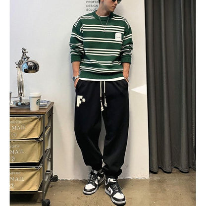 ロゴラベル ボーダーニット　M10521