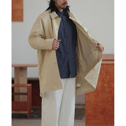 ミディアム丈ステンカラーコート　M10337