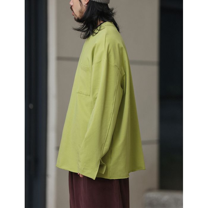 ポケット付 長袖Tシャツ　M10376