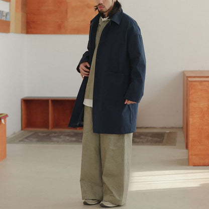 ミディアム丈ステンカラーコート　M10337