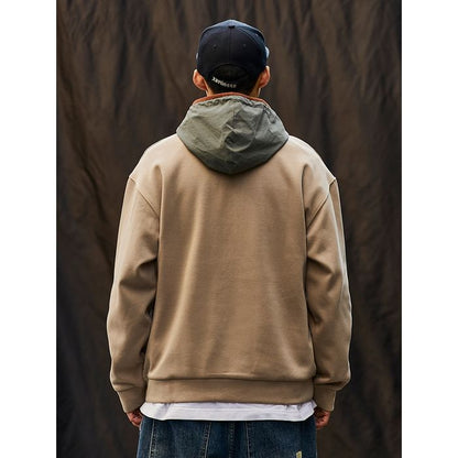 コントラストフード パーカー　M10545