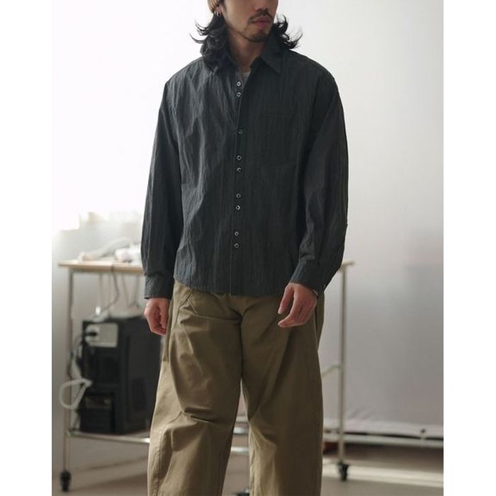 シワ加工 ワッシャー ルーズシャツ M10430