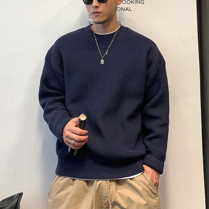 ドロップショルダー クルーネックニット　M10539