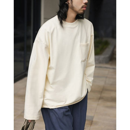 ポケット付 長袖Tシャツ　M10376