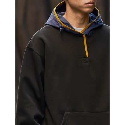 コントラストフード パーカー　M10545