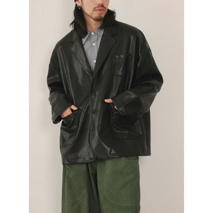 フェイクレザー ジャケット M10385