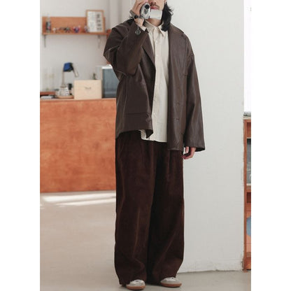 フェイクレザー ジャケット M10385