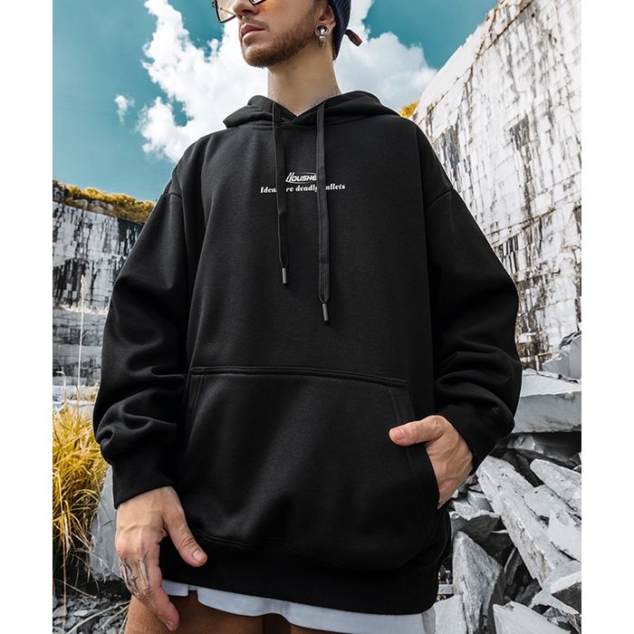 矢印プリント オーバーサイズ フーディ　M10493