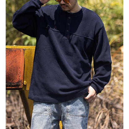 ヘンリーネック 長袖Tシャツ　M10591