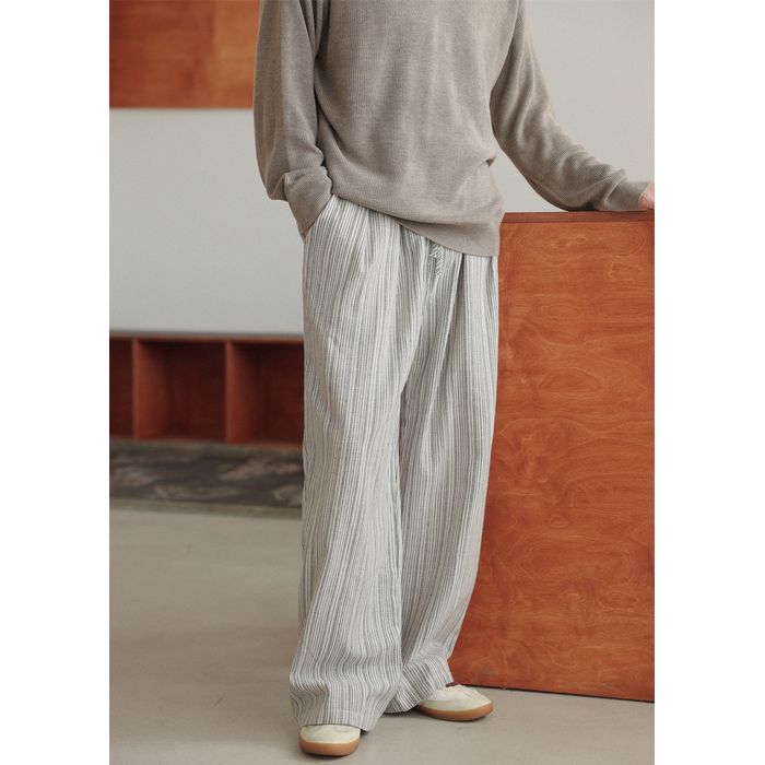 ストライプ柄 ワイドパンツ　M10423