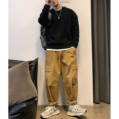 ドロップショルダー クルーネックニット　M10539