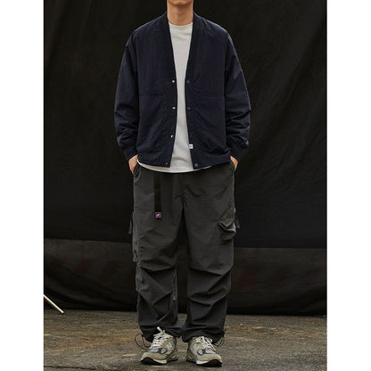 Vネック ノーカラー ジャケット M10471