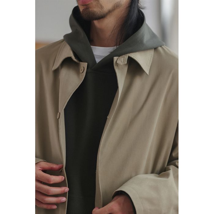 ミディアム丈ステンカラーコート　M10337