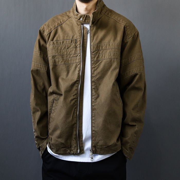 スタンドカラー ジップアップ ジャケット　M10507